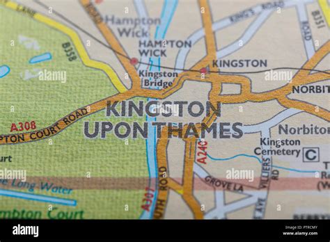 London Borough Of Kingston Upon Thames Location Map Stock Photo Alamy