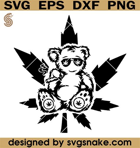 Smoking Bear Shirt Weed Svg Weed Bear Svg Cannabis Bear Svg Svg Snake