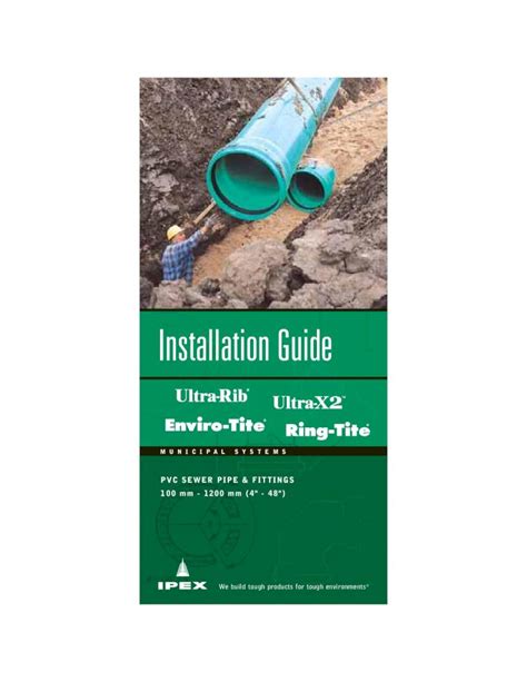 Pdf Installation Guide4 Ipex Pvc Sewer Pipe Installation Guide Ipex