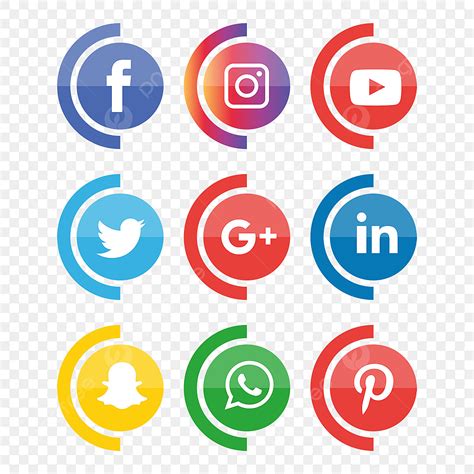 Social Media Icons Set Logo Illustrator Social Media Symbole Sozialen