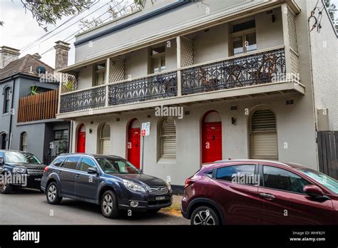 Victorian Terraced Houses In Paddington Sydney Nsw Australia Stock