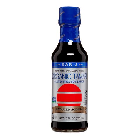Sanj Organic Tamari Soy Sauce Reduced Sodium 10 Oz