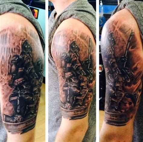 Symbols of firefighter tattoos symbols reflecting hope and protection: 50 Firefighter Tattoos For Men - Masculine Fireman Ideas