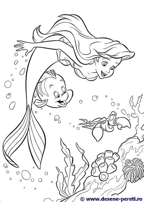 Ariel Mica Sirena Desene De Printat Si Colorat Pentru Copii My Xxx