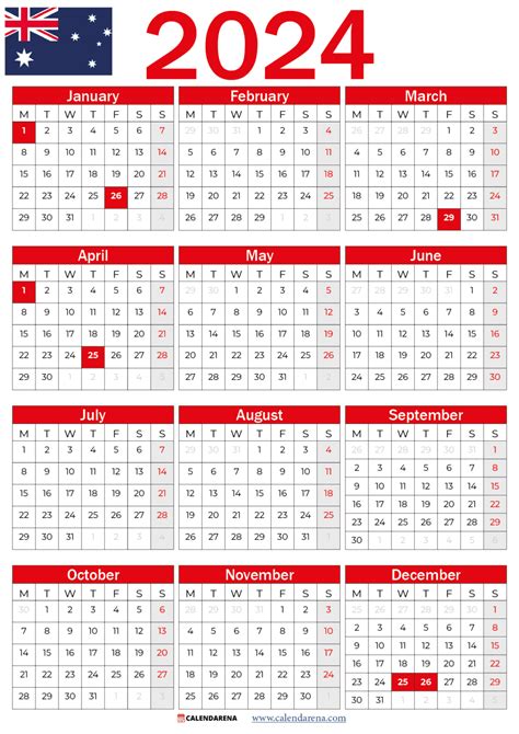 Australia Calendar 2024 Free Printable Pdf Templates Free Printable