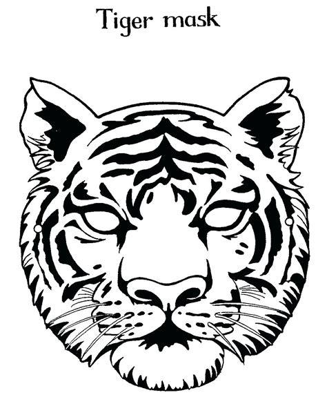 Easy Tiger Face Coloring Pages