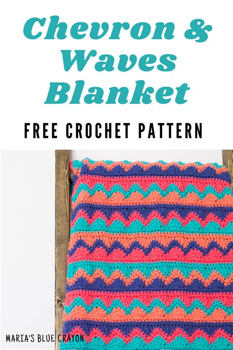 Crochet Chevron And Waves Blanket Pattern Marias Blue Crayon