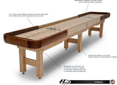 20 Cirrus Outdoor Shuffleboard Table Custom Options