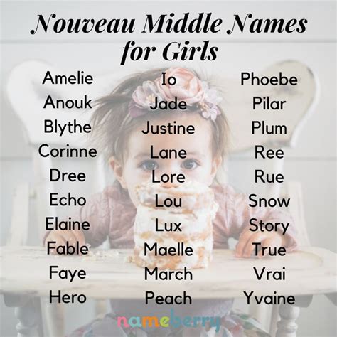 Nouveau Middle Names For Girls Middle Names For Girls Name