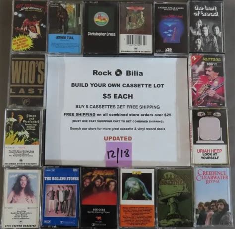 all 5 60s 70s rock psych buy 5 get free shipping build your cassette tape lot 3 75 picclick