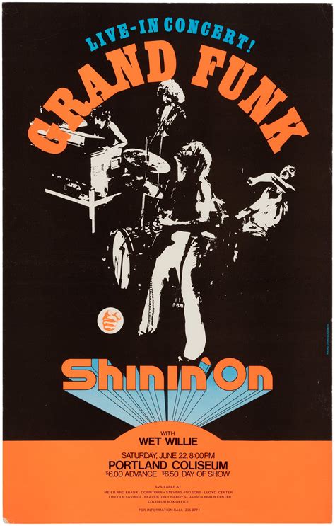 Hakes Grand Funk Railroad 1974 Concert Poster