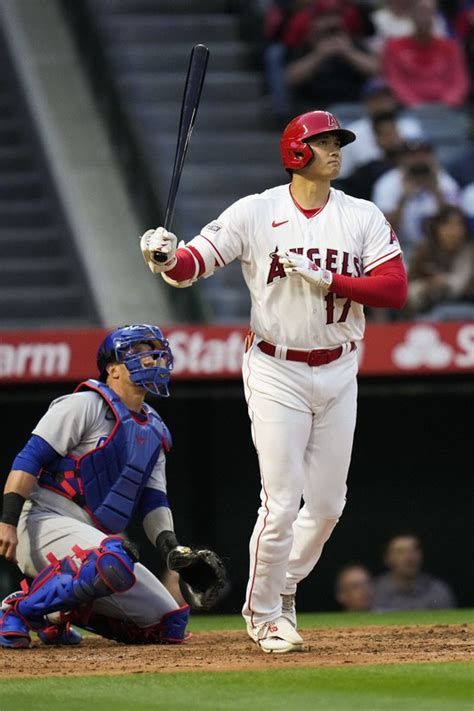 Mlb Shohei Ohtani Homers Mike Trout Comes Up Big In Angels 7 4 Win Over Cubs The Mainichi
