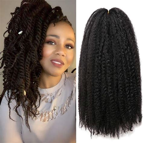 Buy 3 Packs Kinky Marley Braiding Hair For Twists 18 Inch Long Afro Kinky Marley Hair Twist For