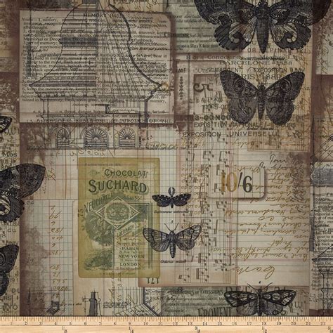 Tim Holtz Neutral Eclectic Elements Melange Fabric By The Yard Тим
