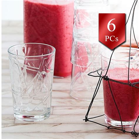 Water And Juice Drinking Glasses Set Of 6 Kitchen Glassware Set 7 Oz