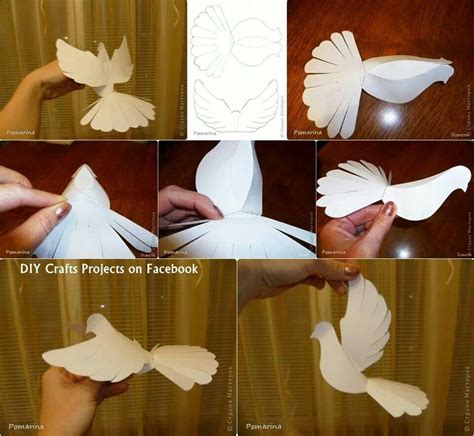 Diy Dove And Template Origami Dove Origami Bird Paper Crafts Origami