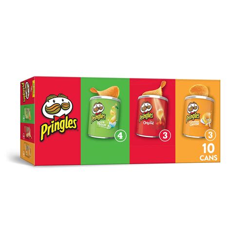 Pringles Potato Crisps Chips Flavored Variety Pack Original Cheddar