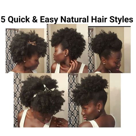 5 Quick And Easy Natural Hair Styles Shortmedium Length