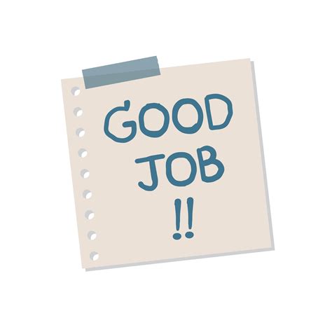 Good Job Sticky Note Illustration Download Free Vectors Clipart
