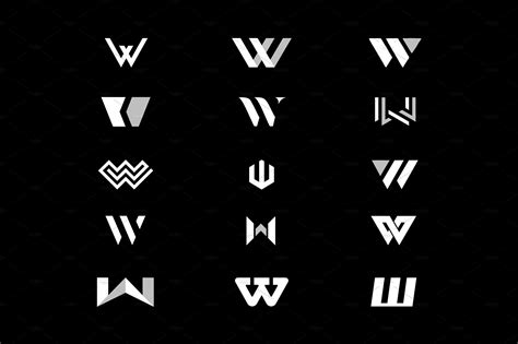15 W Letter Logos Vector And Mock Up Letter Logo Monogram Logo