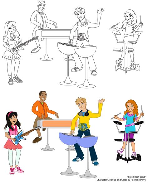 Fresh Beat Band Coloring Pages Free