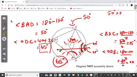 Cxc Maths Circle Theorems Practice 2 Youtube