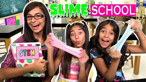 Making Slime For School She Can Stem So Chatty Gem Sisters Youtube