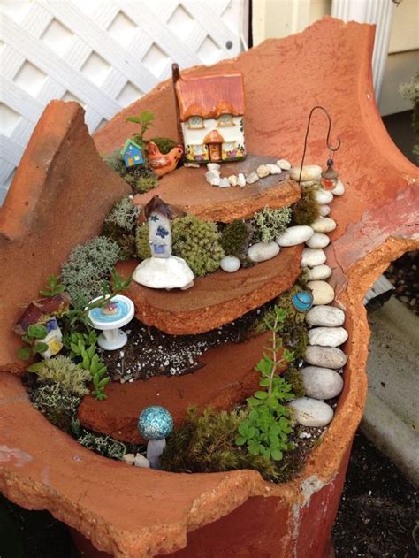 Broken Pot Fairy Miniature Diy Garden29