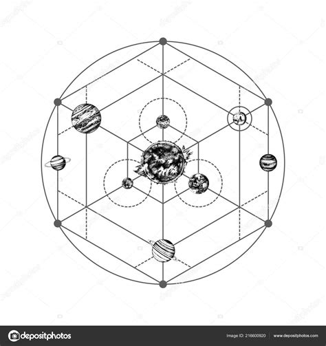 Solar System Sacred Geometry Stock Vector Image By ©martm 216600920