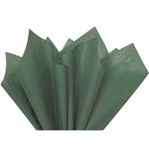 Forest Green Tissue Paper Squares Bulk 24 Sheets Premium T Wrap