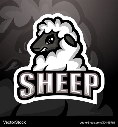 Sheep Mascot Esport Logo Design Royalty Free Vector Image
