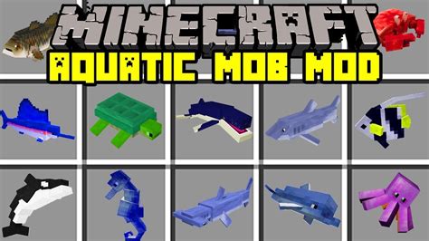 Minecraft Aquatic Mob Mod Fight And Tame New Water Mobs Modded