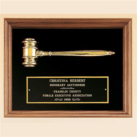 Gavel Award Plaque — Vermont Awards And Engraving