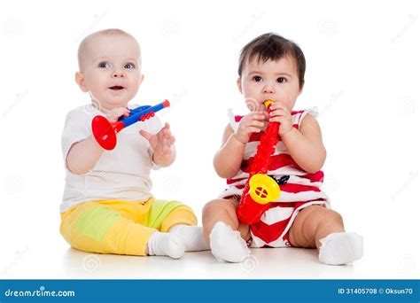 Babies Play Musical Toy Royalty Free Stock Photos Image 31405708