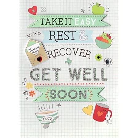 Get Well Soon Greeting Card Second Nature Just To Say Cards Amazon Co Uk Stationery Office