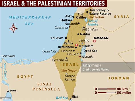 Map Of Israel And The Palestinian Territories High Res Vector Graphic