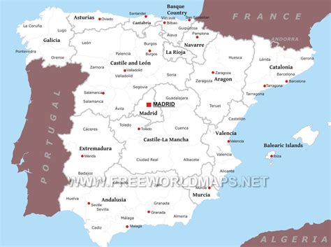 Detailed Political Map Of Spain Ezilon Maps Images