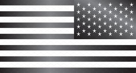 Vector American Flag Black And White At