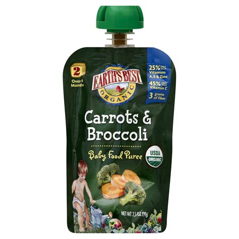 Cook, stirring frequently, until soft, 3 to 4 minutes. Earth's Best Carrot & Broccoli Puree Pouch 3.5 Oz (Pack of ...