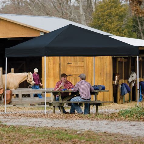 The sport series 12' x 12' slant leg pop up canopy combines high grade welded tubular steel frame, quality construction, and wide open top frame design for unobstructed interior head room all in one great unit. ShelterLogic Pop-Up 12' x 12' Open Top Pro Canopy with ...