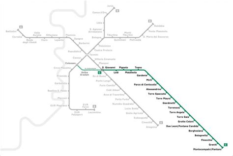 Metropolitana Di Roma Linea C Sulla Mappa Mappa Di Metropolitana Di