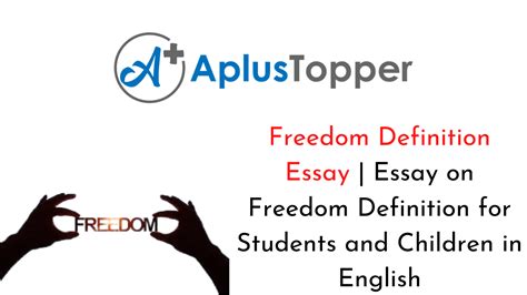Essay On Freedom Is Life Freedom Essay For Babes In English
