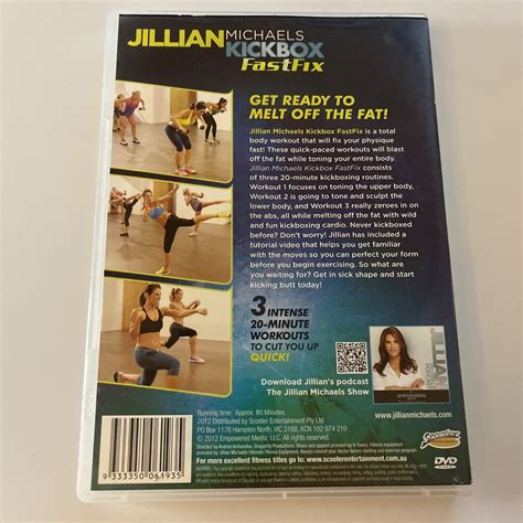 jillian michaels kickbox fastfix dvd 2012 all regions retro unit
