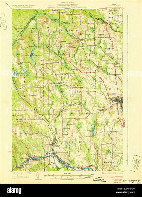 Maine Usgs Historical Map Caribou 807427 1932 62500 Restoration Stock