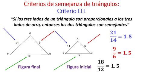 Criterios De Semejanza De Triángulos Lll Aa Lal Contenido 912 De