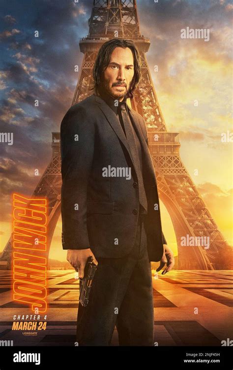John Wick CapÍtulo 4 Afiche Avanzado Keanu Reeves 2023 © Lionsgate Cortesía De Everett