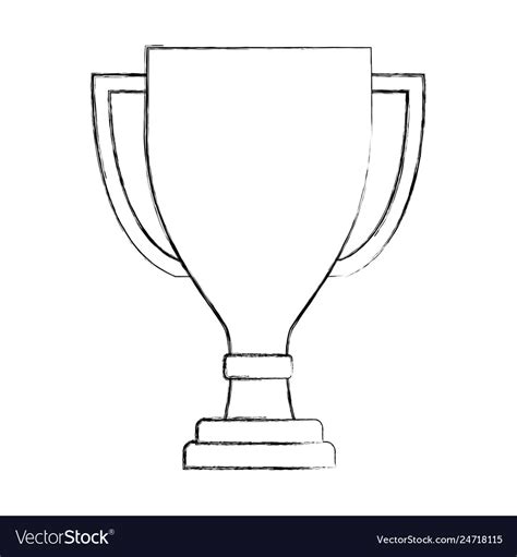 Award Trophy Winner Cup Honor Symbol Hand Drawing Vector Image