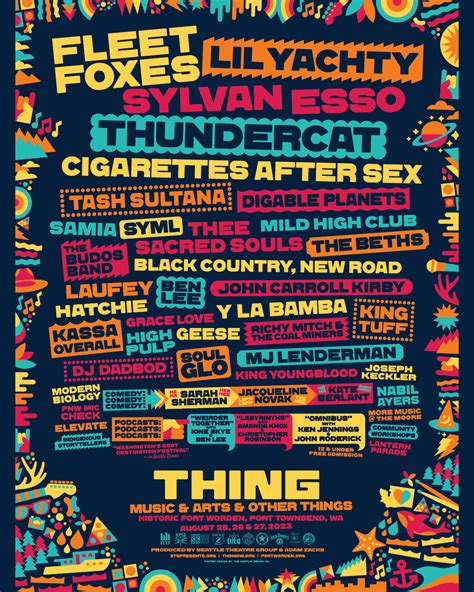 Thing Festival 2023 Lineup Fleet Foxes Lil Yachty Sylvan Esso