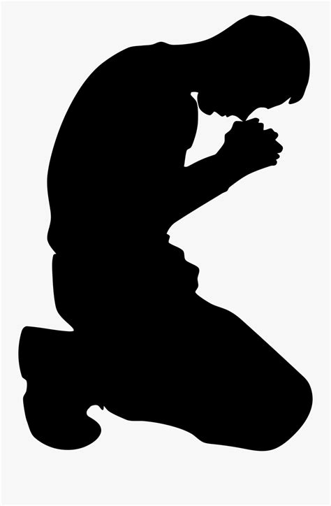 Prayer Clipart Png Download Man Kneeling Silhouette Free