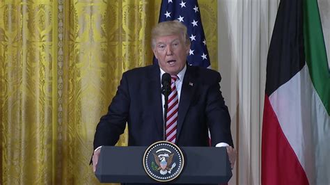 President Trump Holds A Joint Press Conference With Kuwaiti Amir Al